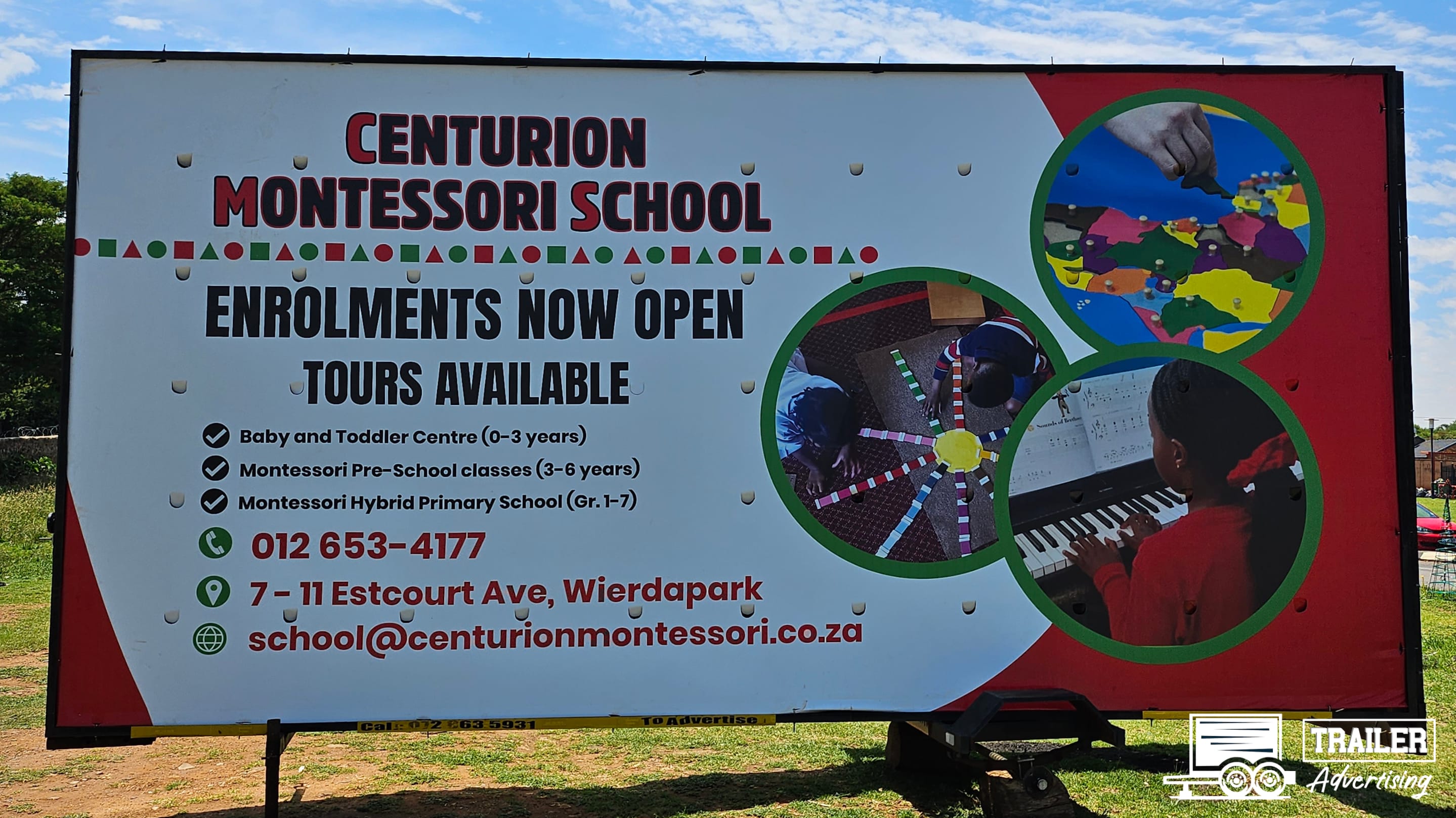 Montessori Trailer Advertising Johannesburg