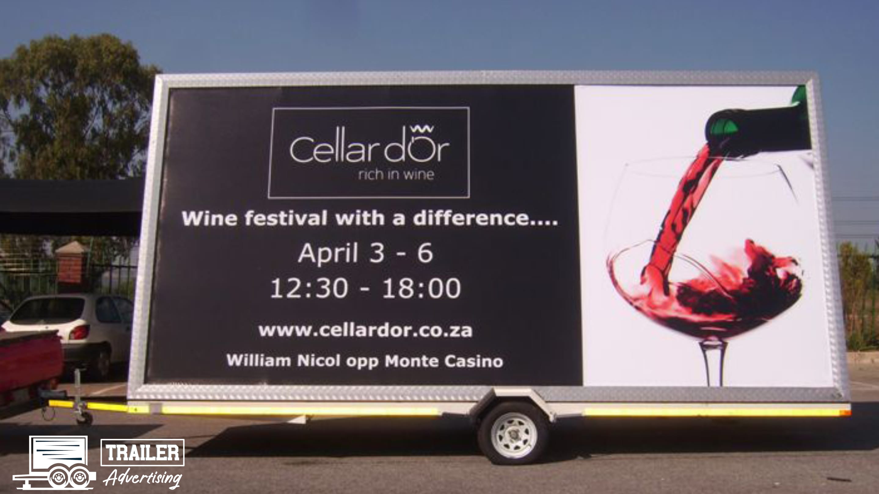Rich Wine Trailer Advertising Johannesburg
